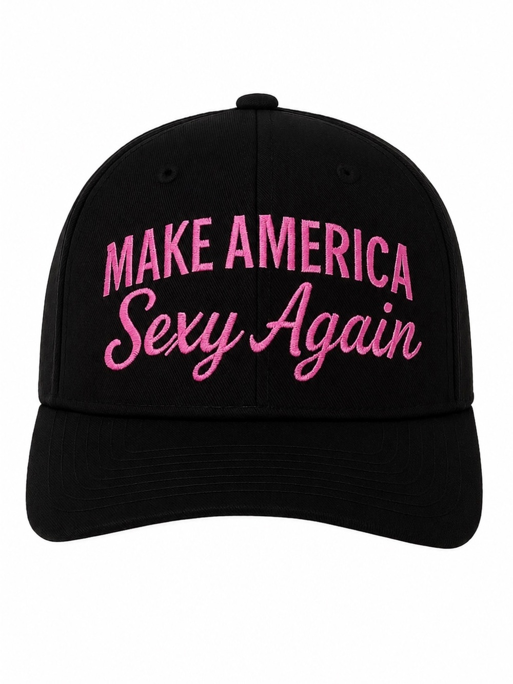 💕 Make America Sexy Again Hat Pink Embroidered Black Mesh Baseball Cap Cutsie OS